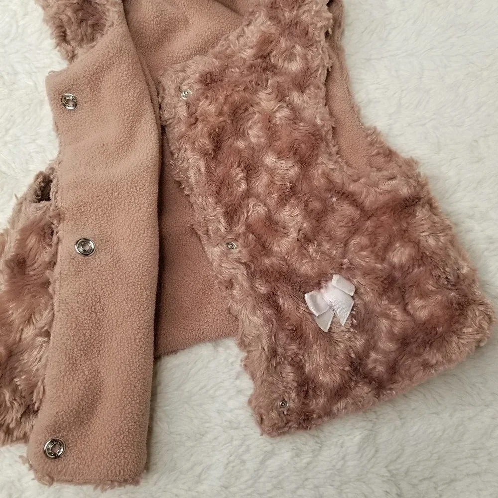 4/$25 VitaminsKids Tan Brown Fur Vest